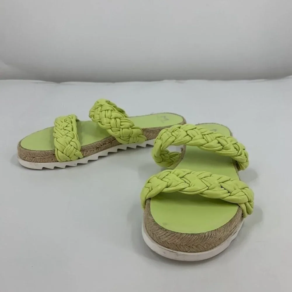 Marc Fisher Women's Jaime Braided Flat Espadrille‎ Slip On Sandal Size 6.5 NWOB
